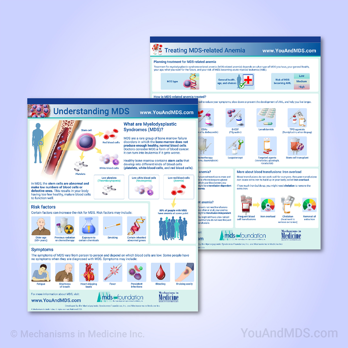 These free infographics can be downloaded and shared to help promote MDS education and awareness.