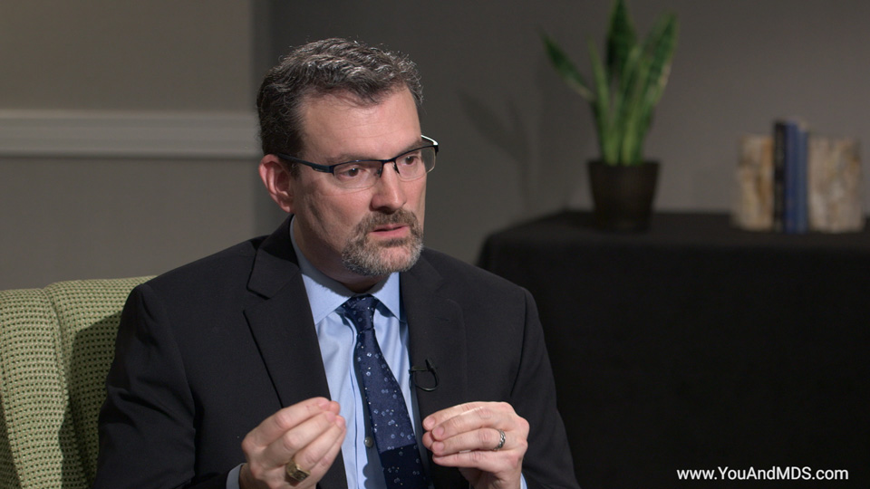 What new treatments are in development for MDS-related anemia?