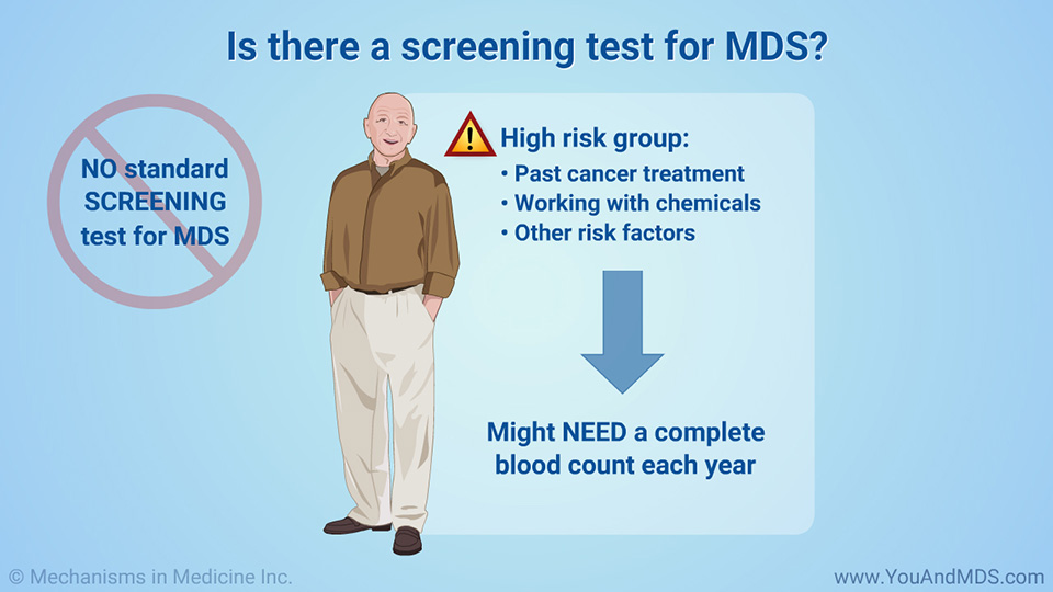 Is there a screening test for MDS?