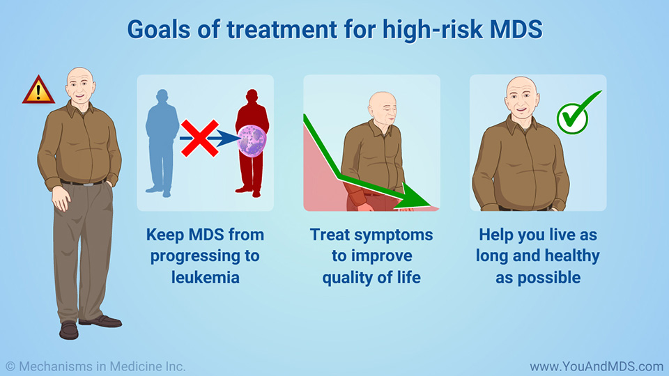 Goals of treatment for high-risk MDS
