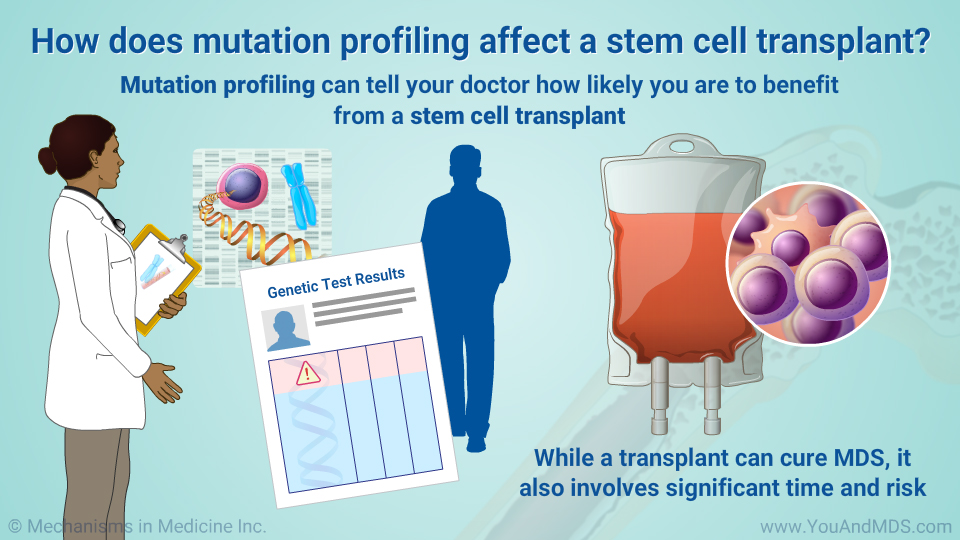 How does mutation profiling affect a stem cell transplant?