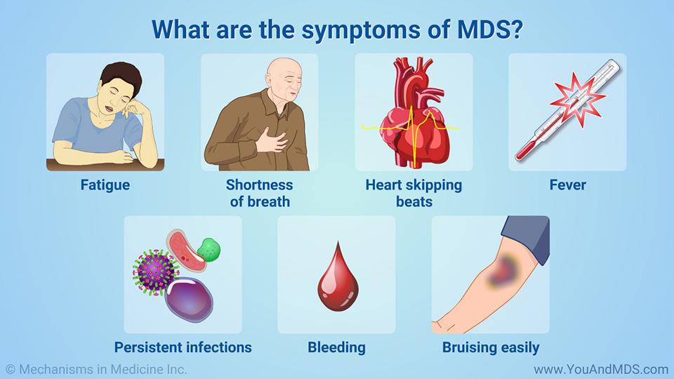 What are the symptoms of MDS?